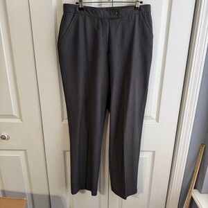 Investments gray straight leg slack pants size 12 short
